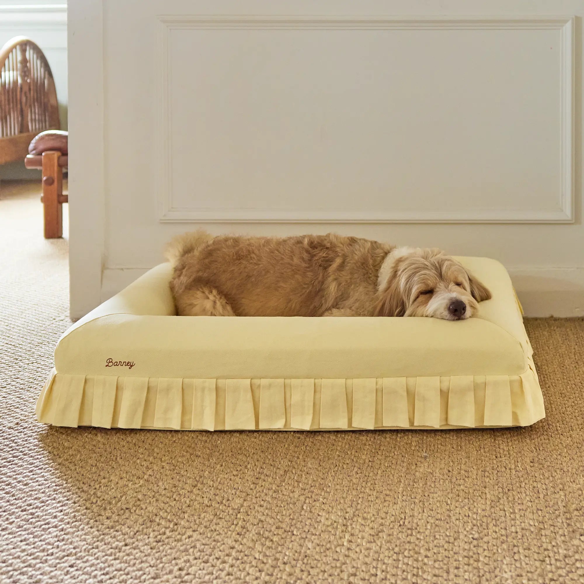 Medium Barney Bed with Nostalgia Cover in Buttercream