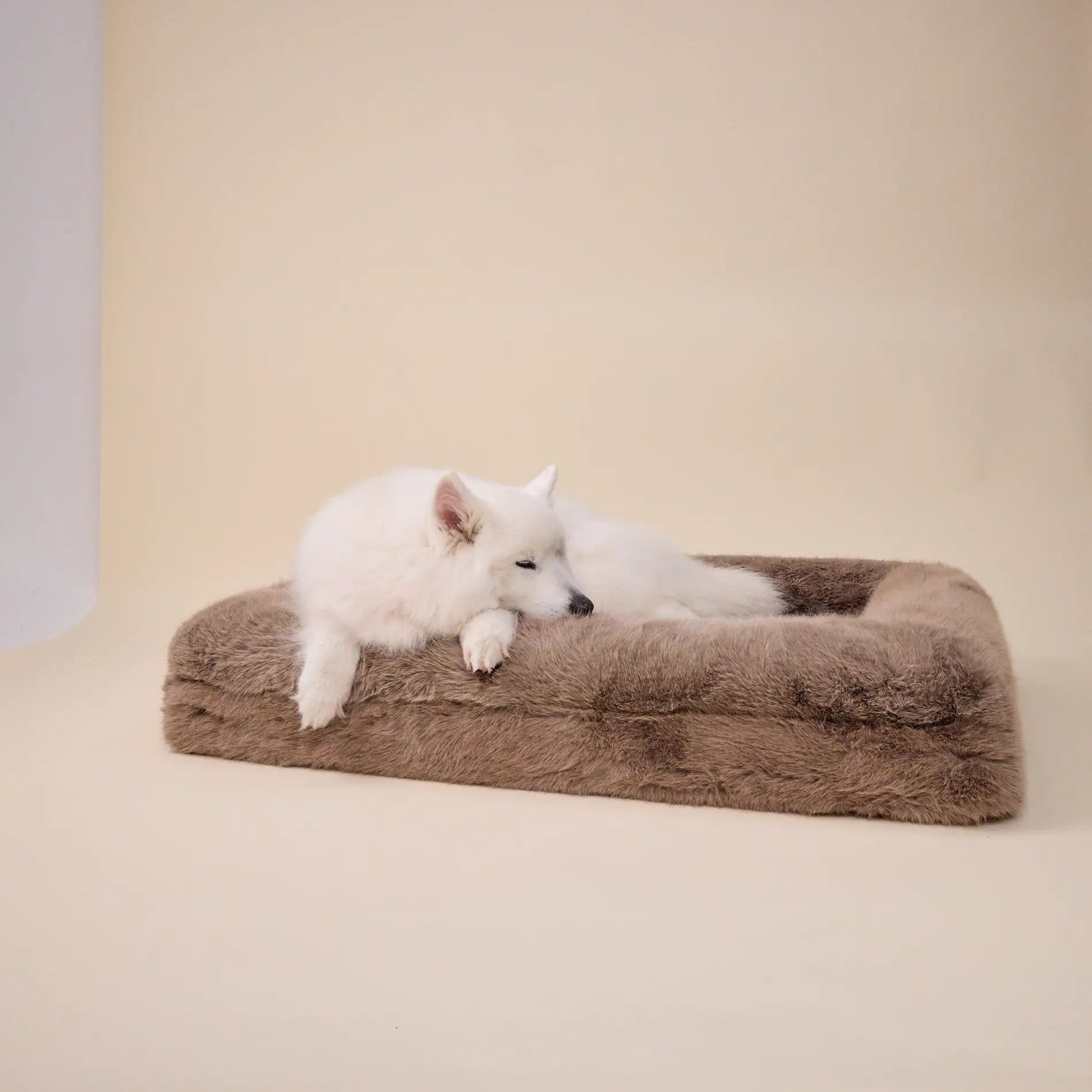 Large Barney Bed with Fur Cover in Paddington